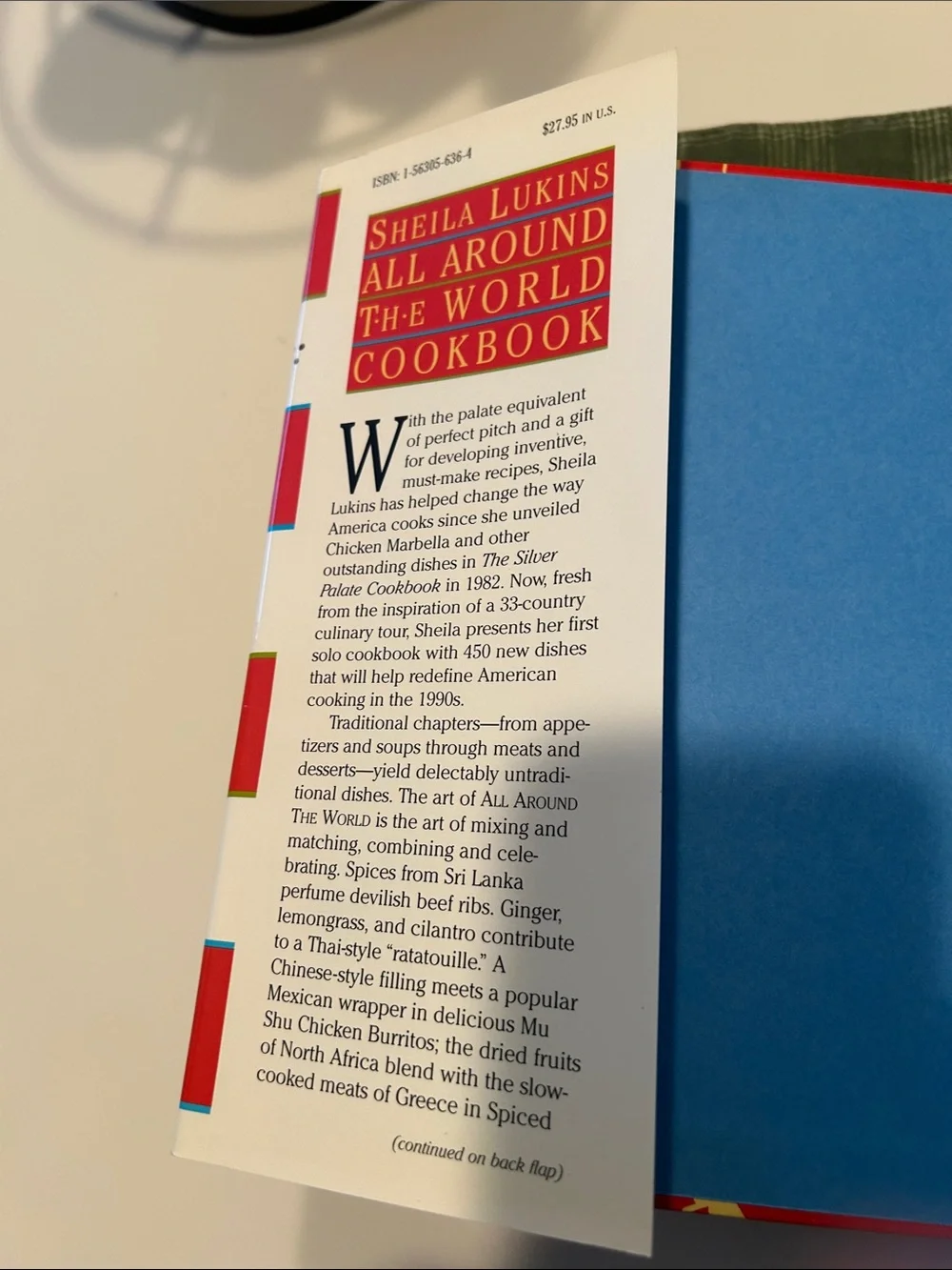 All Around the World Cookbook - Red Cover